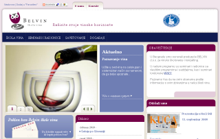 Website škole vina BELVIN